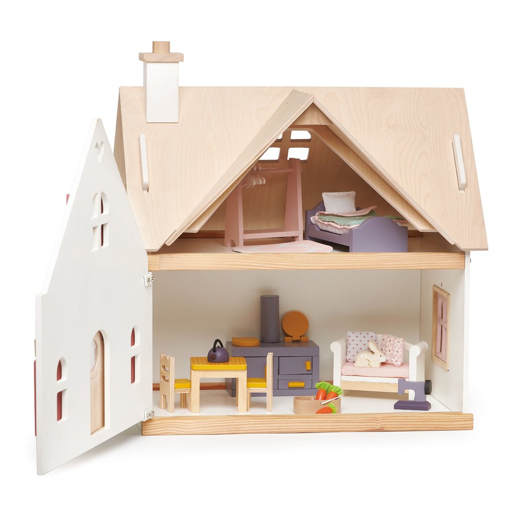 Cottontail Cottage Wooden Dolls House - Retro Kids