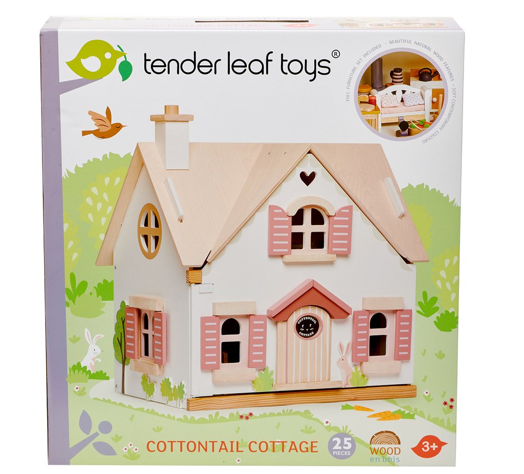 Cottontail Cottage Wooden Dolls House - Retro Kids