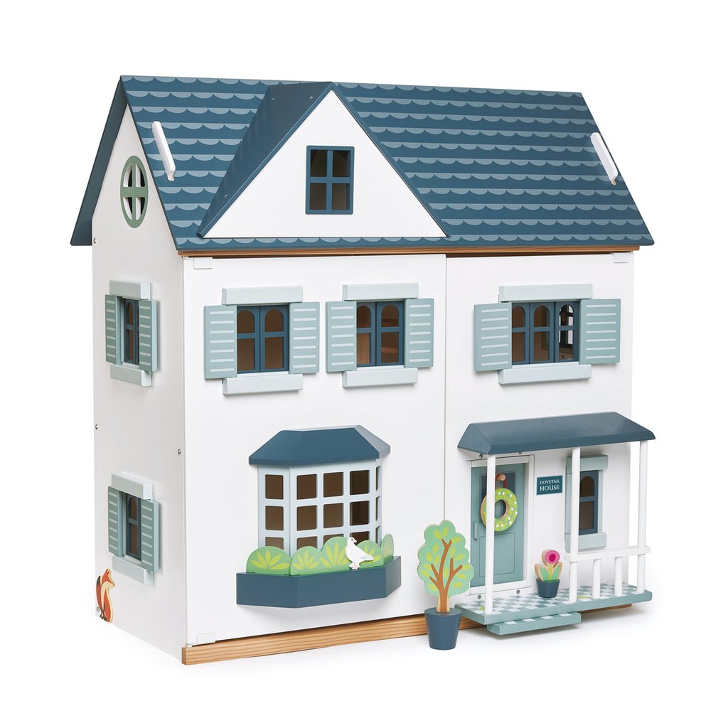 Dovetail House Wooden Dolls House - Retro Kids