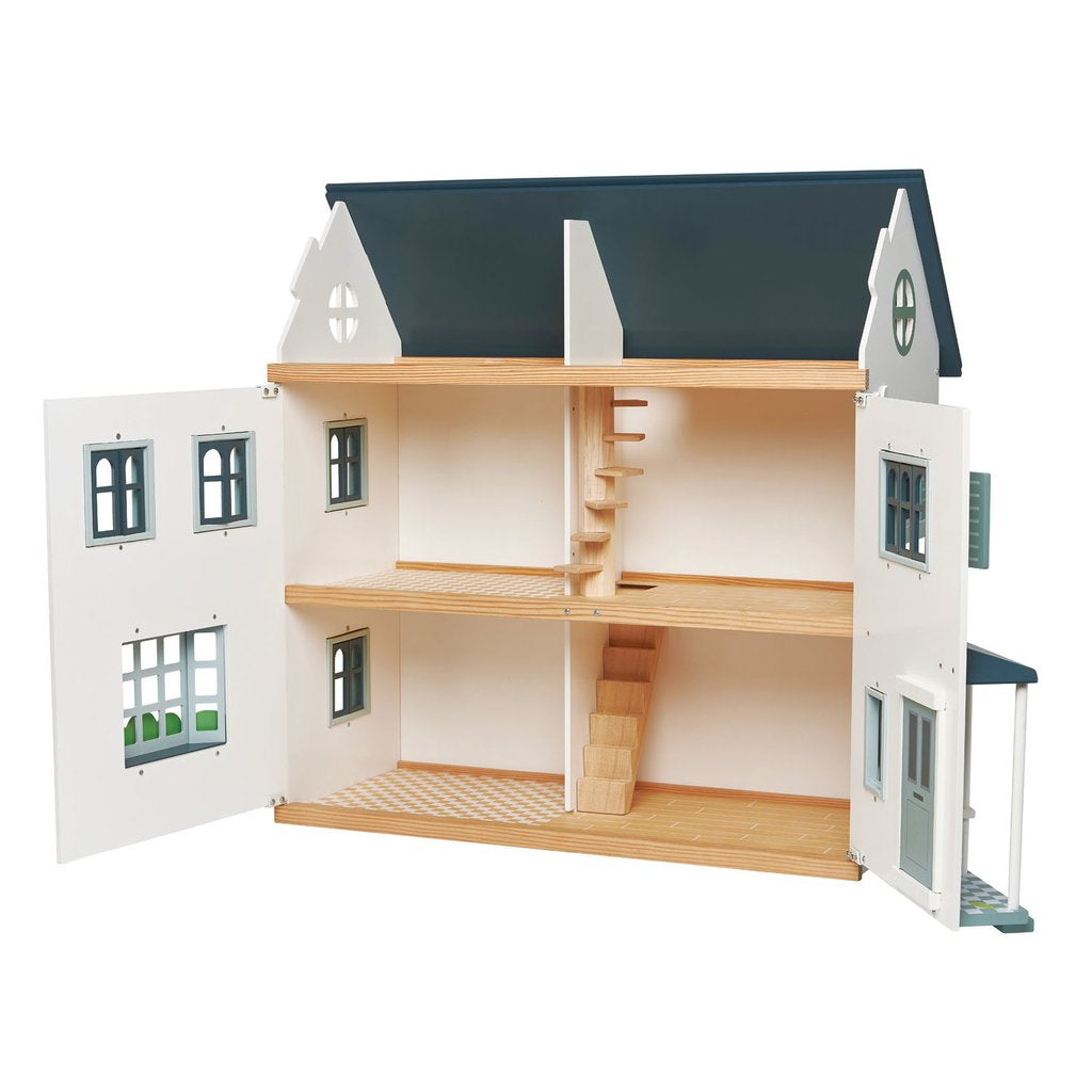 Dovetail House Wooden Dolls House - Retro Kids