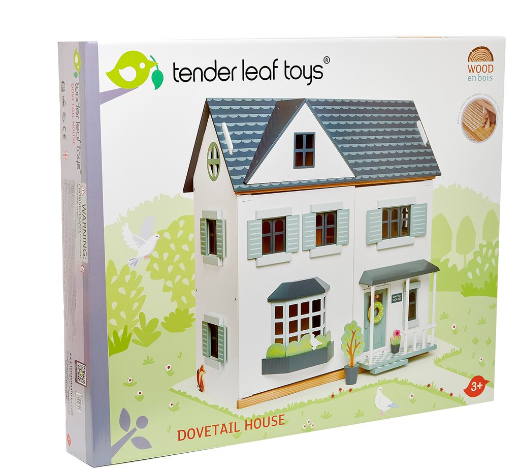 Dovetail House Wooden Dolls House - Retro Kids