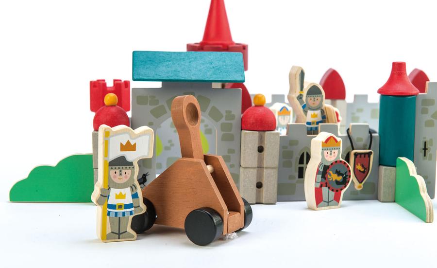 Wooden Royal Castle Toy Set - Retro Kids