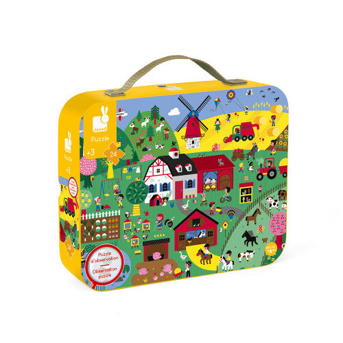 Farmyard Floor Jigsaw & Observation Puzzle - Retro Kids