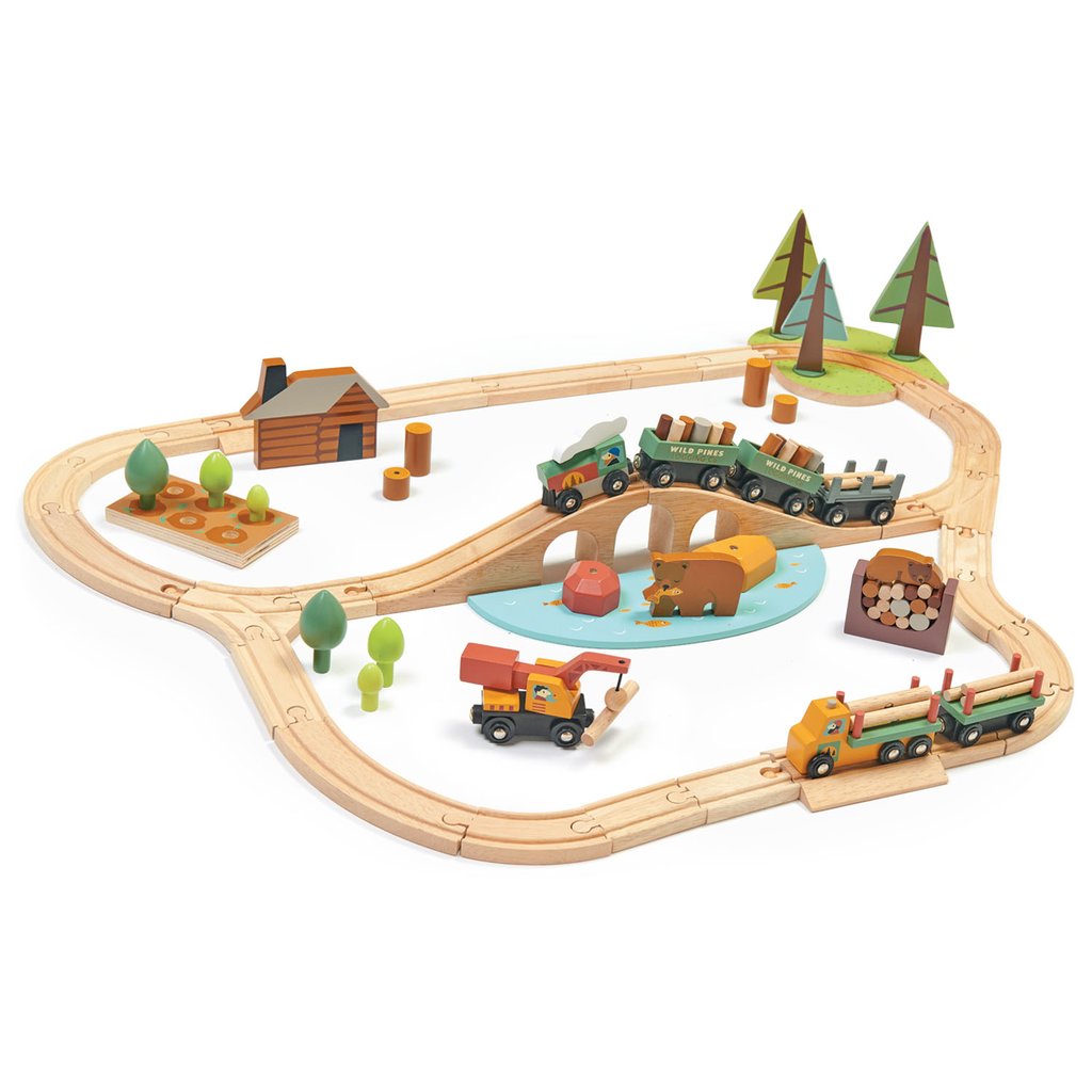Wild Pines Wooden Train Set - Retro Kids